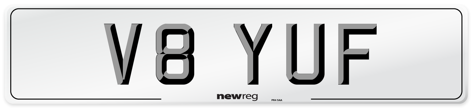V8 YUF Number Plate from New Reg